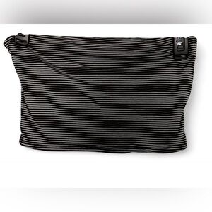 Heart Hips Black and White Striped Crop Top